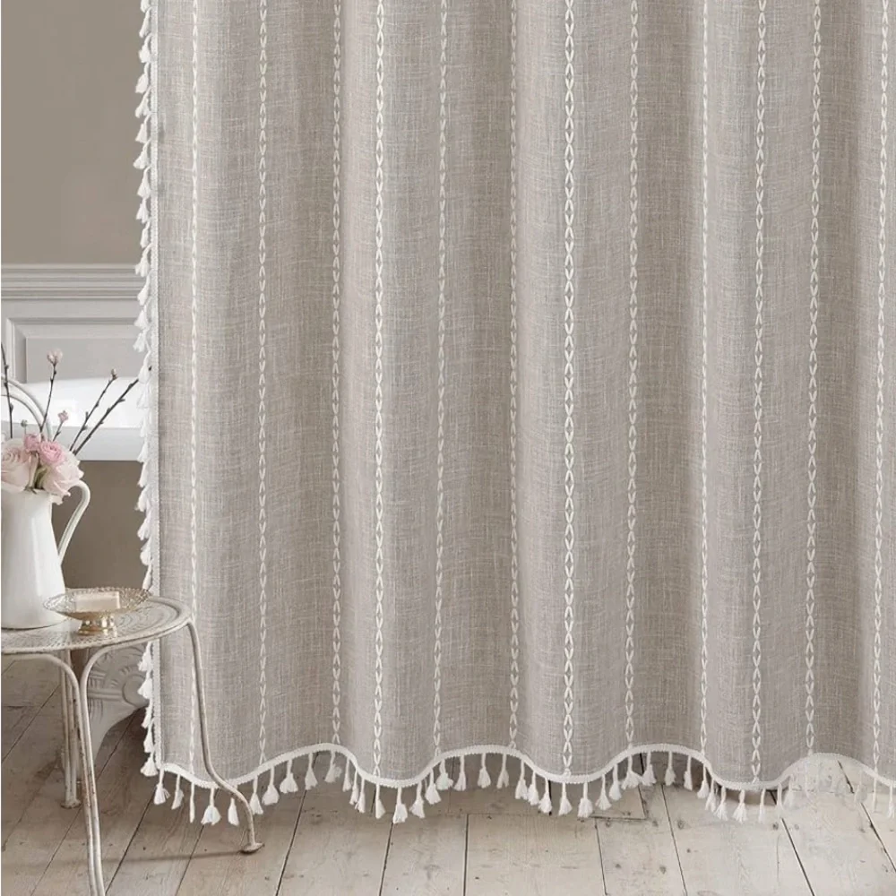 shower curtain. 72X72 taupe